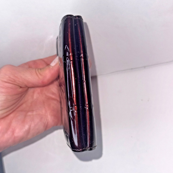 LOUIS VUITTON Vernis Elise Wallet M93523 Amarante burgundy Trifold Double Snap - Picture 4 of 12
